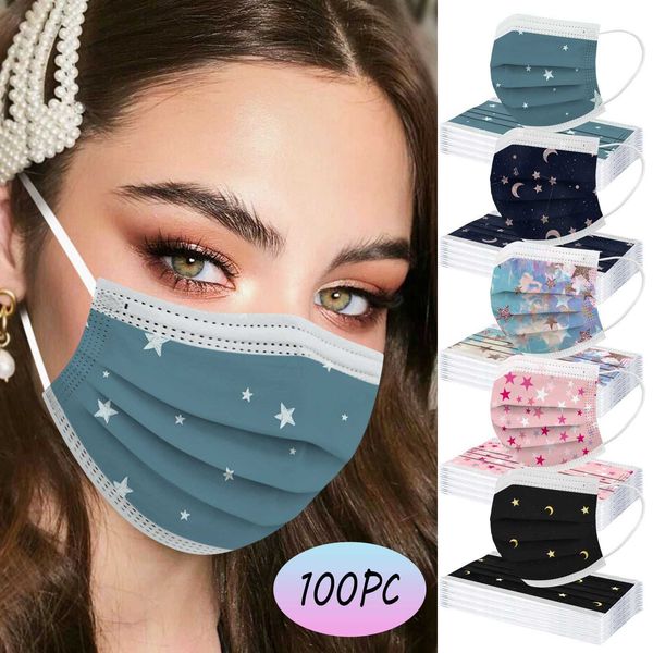 

mascarillas star digital printing three layer protective breathable mask mascherina lavabile halloween cosplay cubre bocas