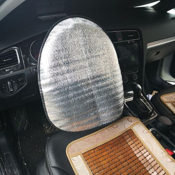 

car sunshade steering wheel sun shade cover protector silver aluminum film