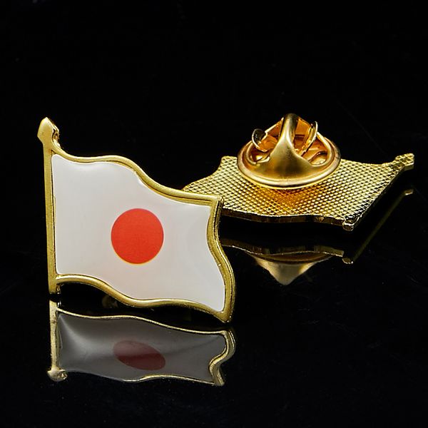 

30pcs japan national waving flag brooch brooch pin badge craft career suits tie clip/bag accessories