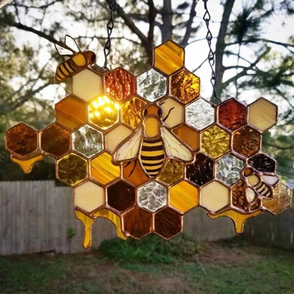 

decorative objects & figurines doorplate decoration beehive ornaments for home garden pendants bee festival decorations