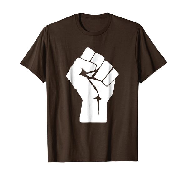 

black power fist social justice black lives matter tee, White;black