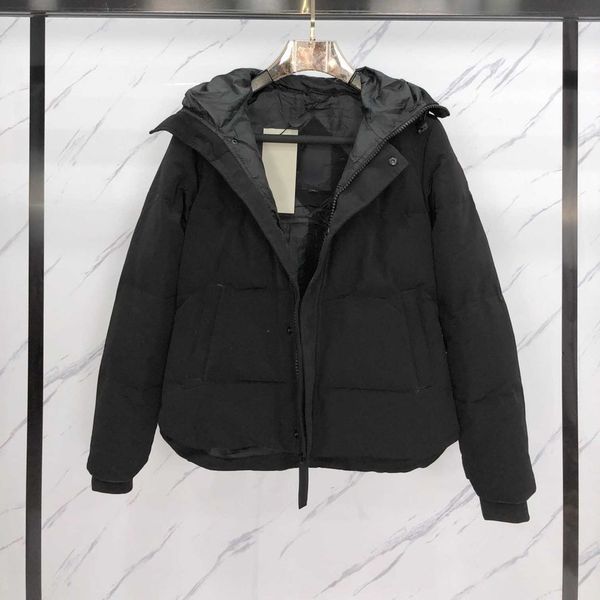 

womens winter down coats classic outerwear thick fashion two style fur collar letter pattern men parkas warm women clothing, Black