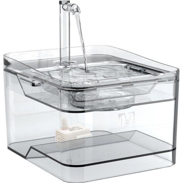 

pet fountain cat water dog dispenser transparent intelligent induction super silent dispen set for dogs bowls & feeders