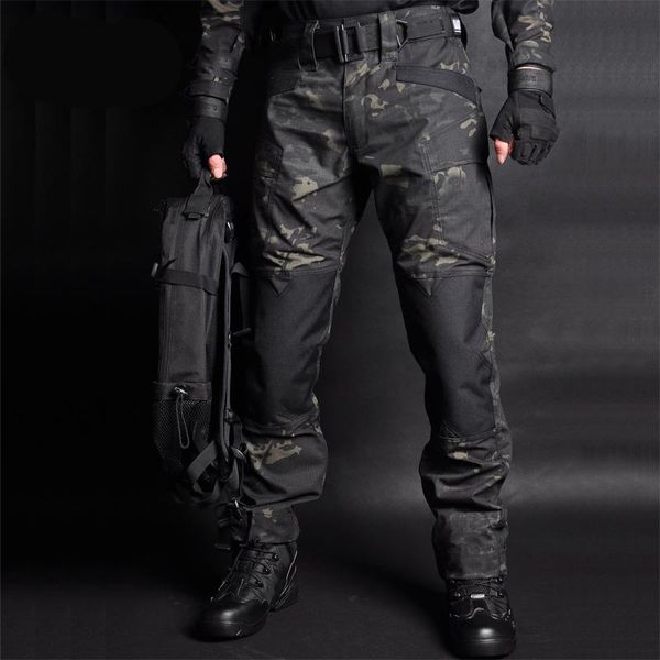 

men's pants mege men jogger tactical camouflage military cargo sweatpants loose camo casual trousers joggers pantalones tacticos xxxl, Black
