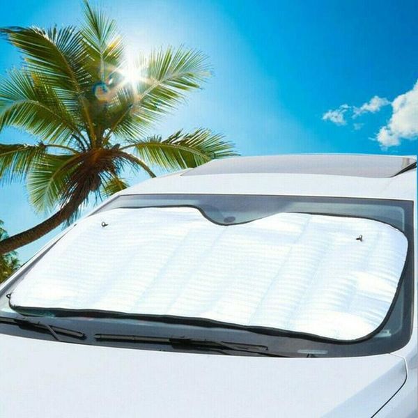 

car sunshade 2 pcs windshield auto block cover foldable reflective sun shade visor