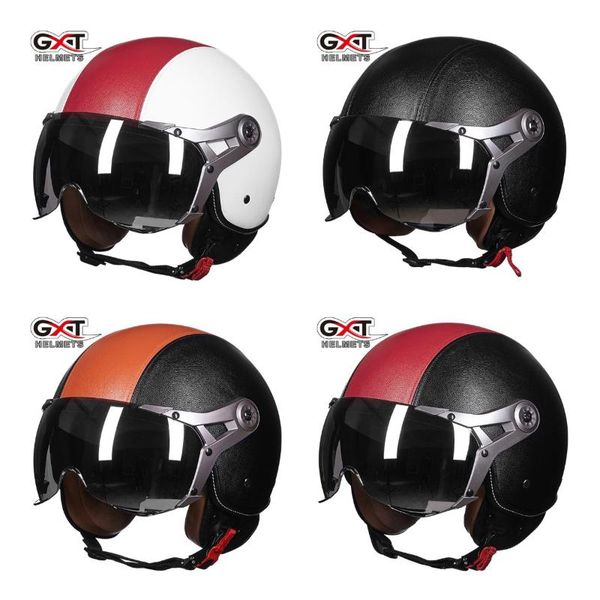 

motorcycle helmets dot certification gxt capacete de moto helmet scooter vintage half face biker motorbike crash casco