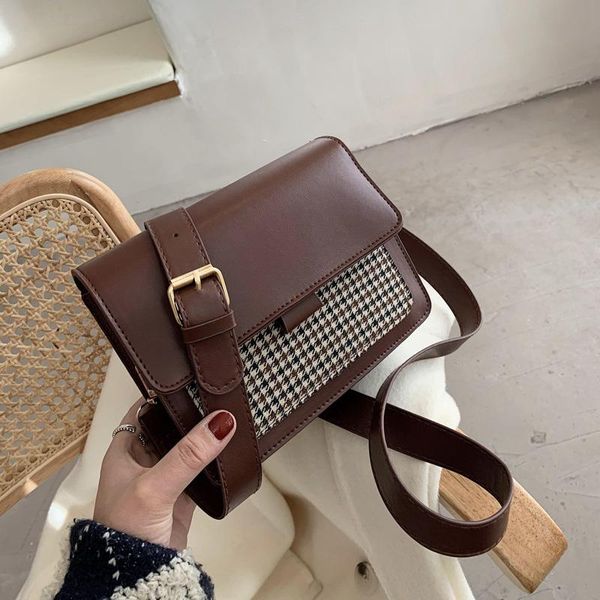 

evening bags womens handbags western style women's 2021 red fashion shoulder with versatile lattice small square bag purses