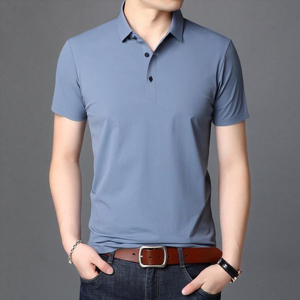 

business casual homme mens polo short sleeve pure cotton shirt, White;black