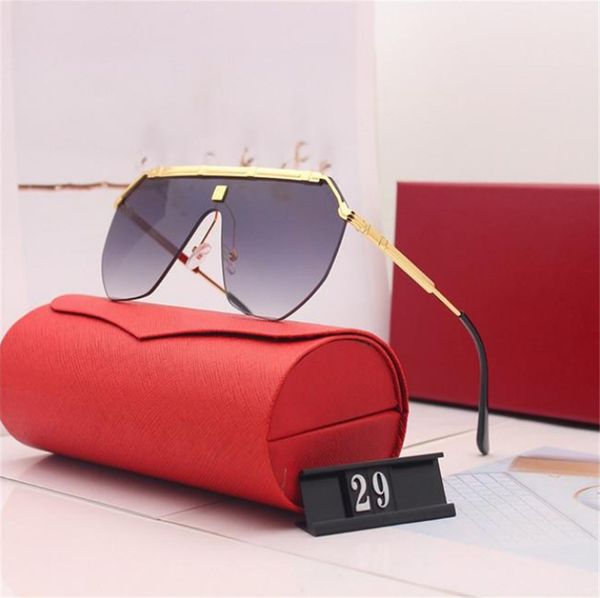 

2020 new luxur classic pilot sunglasses designer brand fashion mens womens sun glasses eyewear metal glass lenses with box, White;black