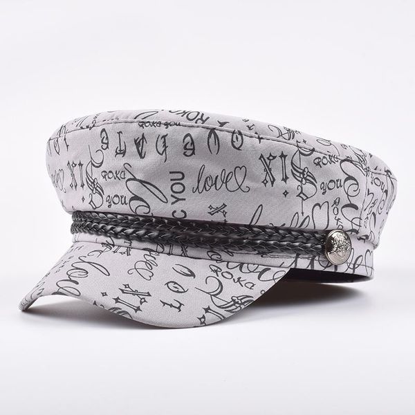 

berets cotton military hat spring sailor for women men black grey flat female travel cadet captain cap gorra militar, Blue;gray