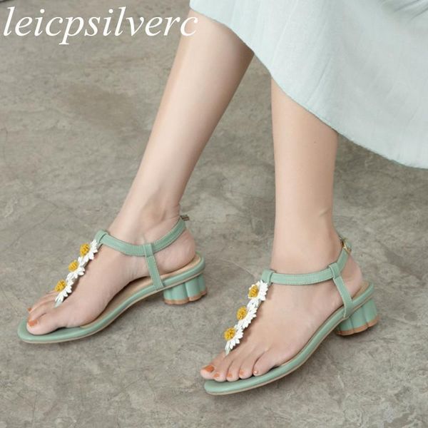 

sandals women beach shoes low heel pu clip toe buckle t-strap 2021 fashion casual wedding office beige big size 34-45, Black
