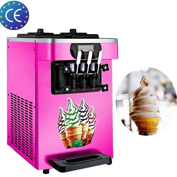

ice cream making machine commercial high-quality 3 flavor soft desksmall