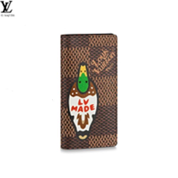 

long joint wallet brand compact nigo limited designer series brazza luxury men real leather k1no wallet chain wallets n60393 x purse clutche, Red;black