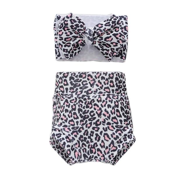 

clothing sets j60b baby infant toddler girls shorts floral dots loose pants bloomer princess diaper cover and bowknot headband set, White