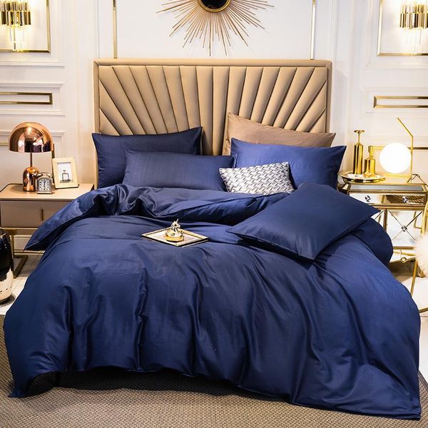 

bedding sets michiko solid cotton plain 60 thread pure 4-piece set