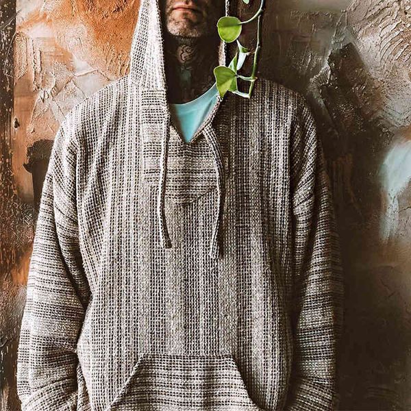 

hoodies quick mai tong men's striped hoodie fashion casual coat, Black