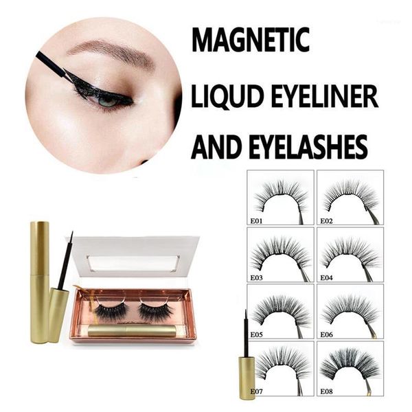 

magnetic liquid eyeliner & false eyelashes waterproof long lasting makeup tslm11