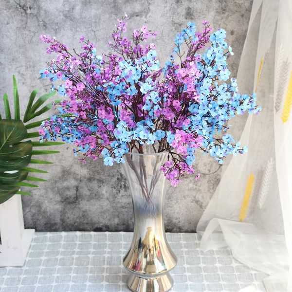 

decorative flowers & wreaths white artificial cherry blossoms gypsophila fake plants diy wedding bouquet vases for home decor faux christmas