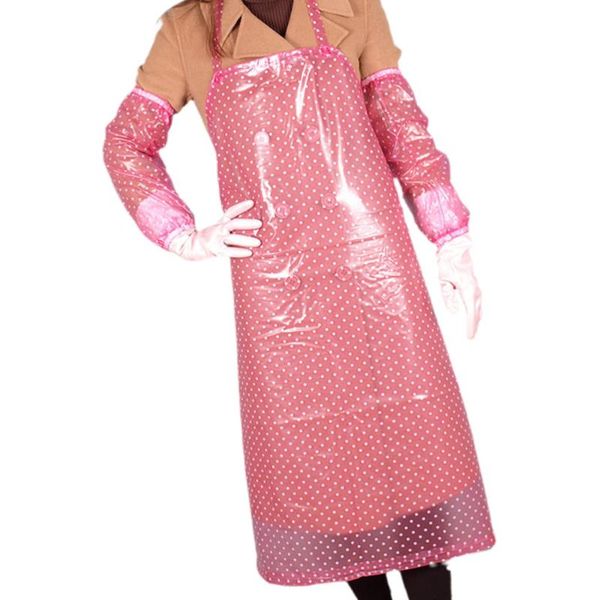 

aprons pvc apron long style kitchen waterproof oversleeve )