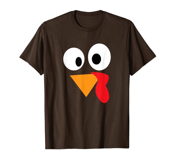 

happy thanksgiving funny turkey face t-shirt, White;black