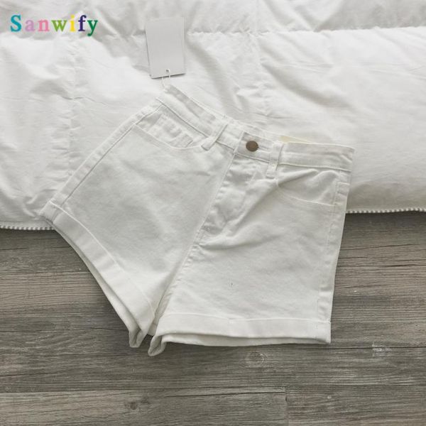 

high waisted shorts 2021 summer white black short solid waist jenas womens women's