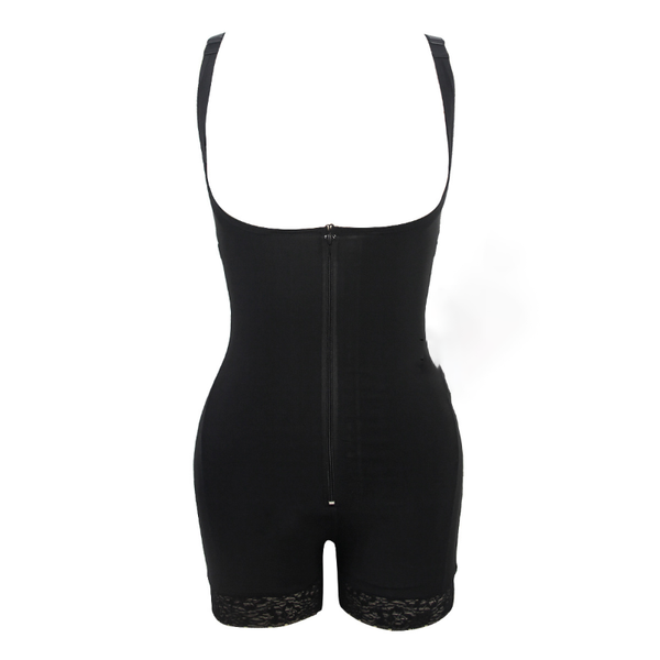 

women's shapers swimsuit off-shoulder beachwear chiffon waist curvy full body shaping tights lingerie, Black;white