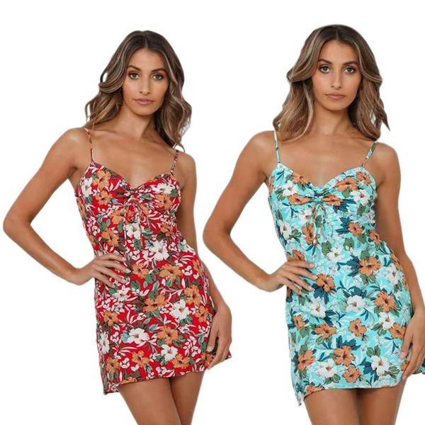 

casual dresses summer beach dress elegant vintage floral boho sundress backless mini bohemian, Black;gray