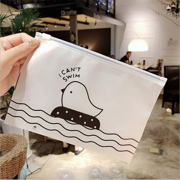 

women transparent clear cosmetic bags animal chicken pvc toiletry travel organizer beauty case makeup bag bath wash up box