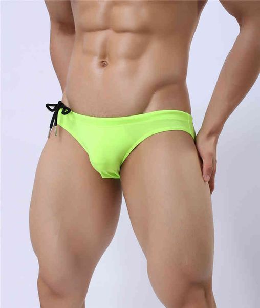 

brand boxer shorts gay men's new nylon beachwear bikini men low rise solid underwear, Black;white