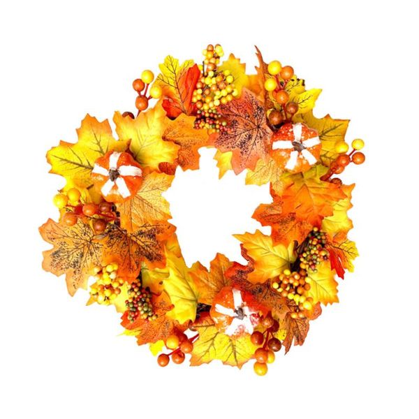 

decorative flowers & wreaths artificial wreath garland simulation pumpkin hanging pendant decor fashion home 40cm thanksgiving ri