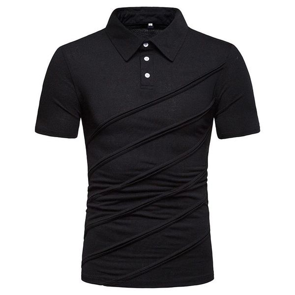 

men's shirt summer fashion fold stitching short-sleeved casual t-shir base p037 shirts, White;black