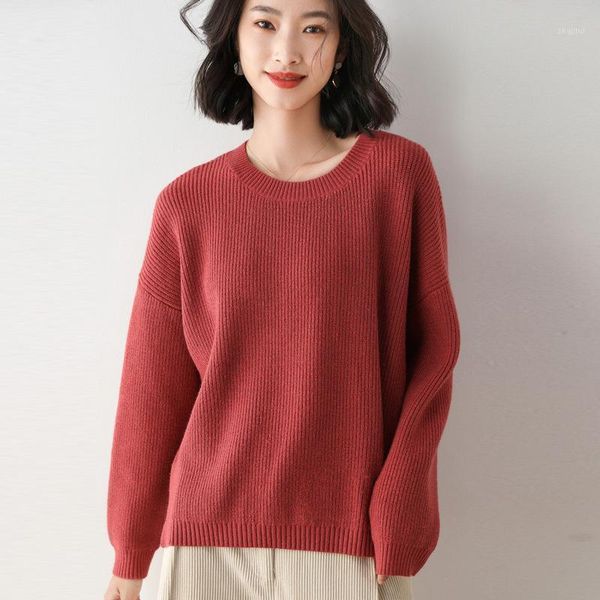 

winter ladies sweater warm women fashion leisure solid color loose female women's sweaters, White;black