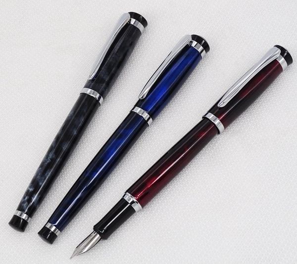 

fountain pens 3pcs baoer metal 508 vintage pen with silver clip iridium medium nib beautiful pattern writing set for office business