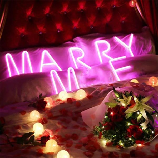 

party decoration led letter lights light up plastic letters standing hanging warm pink for wedding birthday home decor accessories