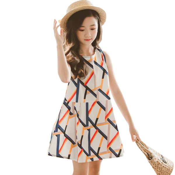 

girl's dresses dress for girls striped party girl 2022 summer children casual style costume 6 8 10 12 14, Red;yellow
