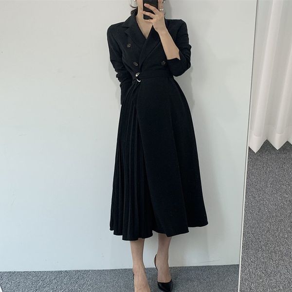 

casual dresses hzirip long blazers fashionable women elegant ol maxi dress fine lady from casual office job wear autumn dresses 2sv2, Black;gray