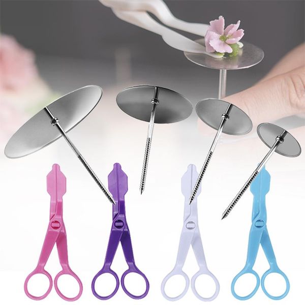 

baking & pastry tools cake piping stands flower nails stainless steel nail rose decor lifter fondant decorating tray