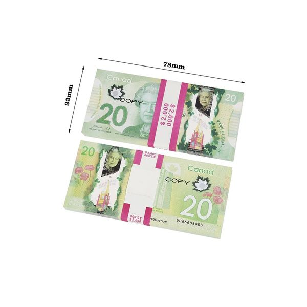 Prop Money Copy Festliche Partyzubehör Spielzeug Euro Party Realistische gefälschte britische Banknoten Papiergeld Vortäuschen DoppelseitigXIGJ