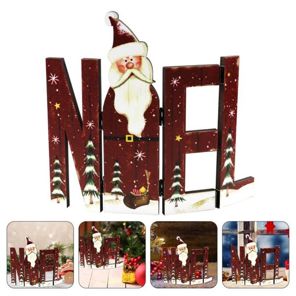 

greeting cards 1pc xmas wooden house english letter ornament party decorative supply