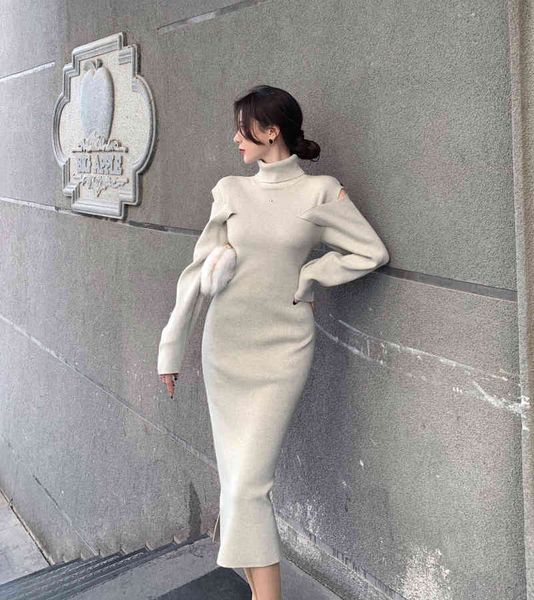 

dress Dressed in knitted or crocheted turtlenecks for women a537, Black;gray