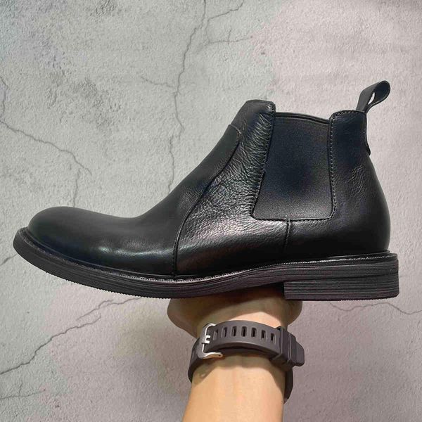 

dress shoes owen seak men high-quality ankle riding chelsea genuine leather boots luxury trainers casual black flat shoes jx4i