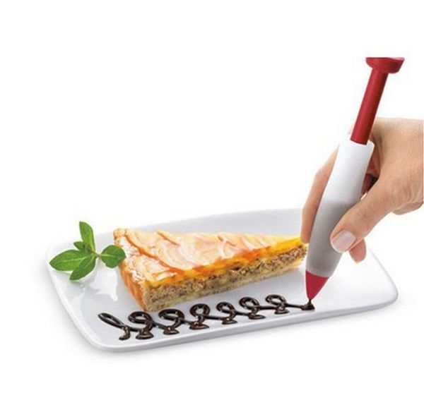 

baking & pastry tools 1x decorating pen silicone chocolate cream squeeze sauce bake fondant cake