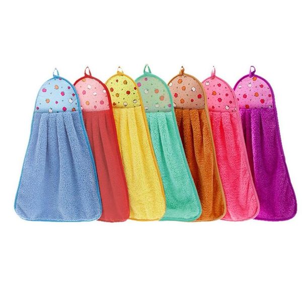 

towel cute home use nursery hand soft plush fabric cartoon dot print hanging wipe bathing towels for kids z0220