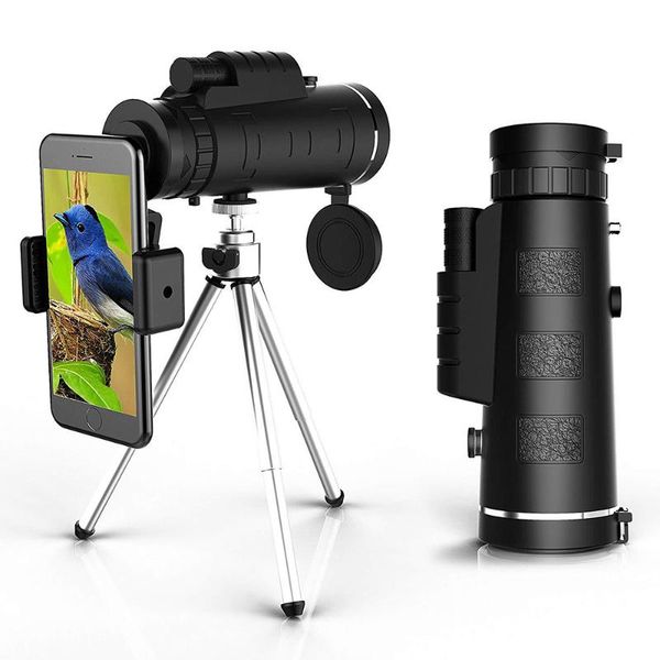 

telescopes telescope outdoor monocular powerful mobile phone laser with tripod clip for hunting single cylinder hd binoculars