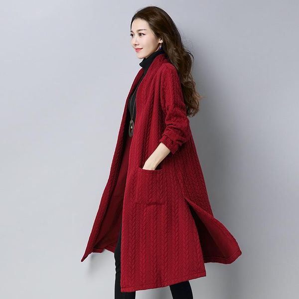 

women's trench coats women causal winter long cardian slim sleeve open front coat elegant autumn wraps outerwear 2021 l loose line, Tan;black
