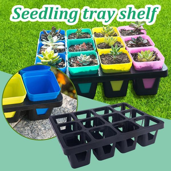

planters & pots planting seeding tray shelf flower pot germination box plastic nursery for home gardening supplies #4