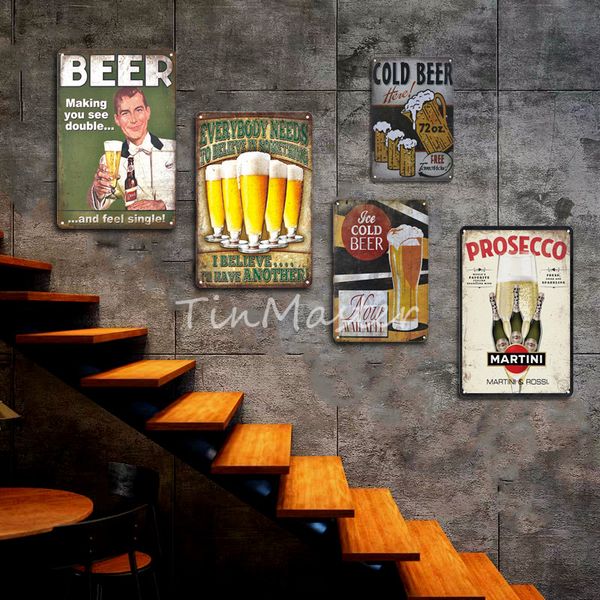 

vintage corona metal plaque tin sign retro beer poster metal crafts decorative plates bar kitchen home wall decoration
