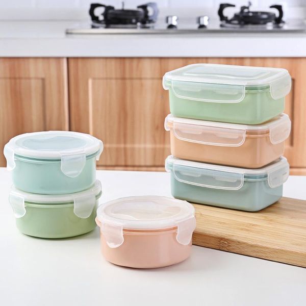 

dinnerware sets small storage box mini bento lunch kitchen container round square boxes portable picnic fruit snack lunchbox