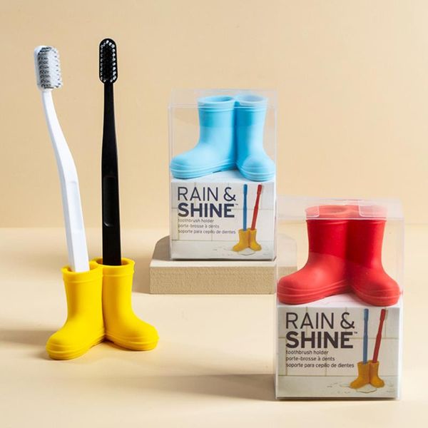 

silicone toothbrush holder creative rain boots organizer cartoon stand rack bathroom accessories holders