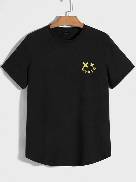 

men letter and cartoon graphic tee k9nr#, White;black